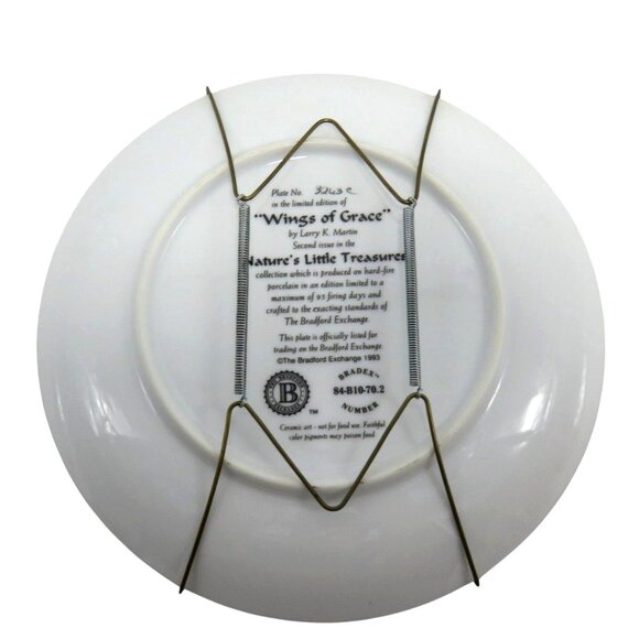 BRADFORD EXCHANGE Nature's Little Treasures PLATES x2 Certificates and Hangers 1 - Picture 6 of 10